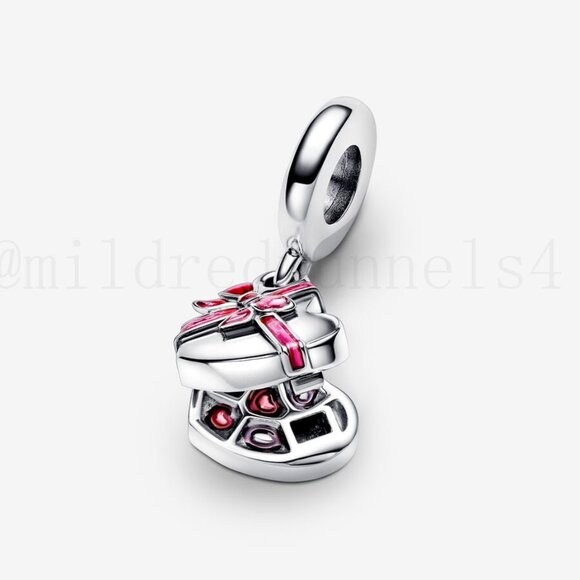 Pandora Openable Heart Chocolate Gift Box Dangle Charm - Picture 1 of 3